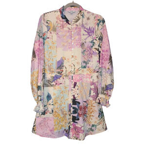 Fate Women's Patchwork Midi Dress - Pink and Purple